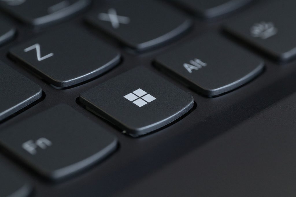 Clavier d'un PC portable 14 pouces en gros plan